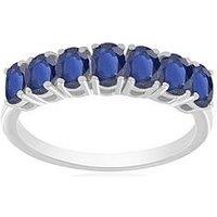 Love Gem Eva 9Ct Gold Natural Oval Sapphire Eternity Ring