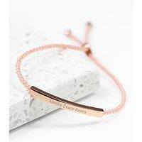 Treat Republic Personalised Rose Gold Identity Rope Bracelet