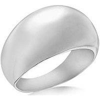 The Love Silver Collection Sterling Silver 12.5Mm X 4.5Mm Dome Ring