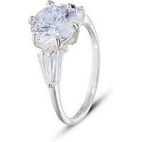 The Love Silver Collection Sterling Silver Cubic Zirconia Ring