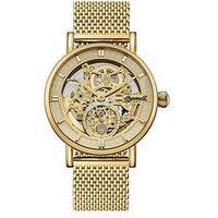 Ingersoll 1892 The Herald Automatic Mens Watch With Gold Dial And Gold Mesh Bracelet - I00413