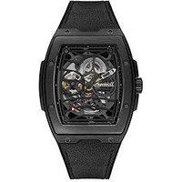 Ingersoll 1892 The Challenger Automatic Mens Watch With Black Dial And Black Pu/Alcantara Strap - I12307