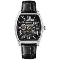 Ingersoll 1892 The California Automatic Mens Watch With Black Dial And Black Leather Strap - I14202