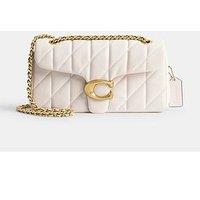 Coach Tabby 26 Quilted Shoulder Bag With Chain - White