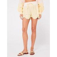 V By Very Ombre Broderie Hem Co Ord Beach Short - Multi