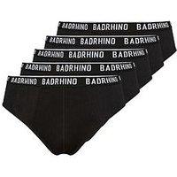 Badrhino 5 Pack Briefs - Black
