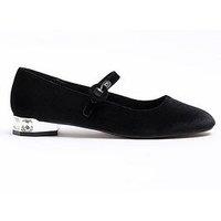 River Island Diamante Heel Mary Jane Shoes - Black