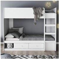Very Home Peyton Bunk Bed Frame With Drawers And Mattress Options (Buy And Save!) - Bunk Bed Frame With 2 Standard Mattresses