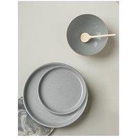 Denby Elements 12-Piece Coupe Dinner Service Set &Ndash; Light Grey