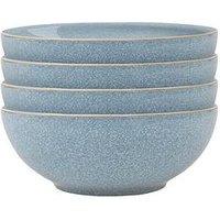 Denby Elements 4-Piece Coupe Cereal Bowl Set &Ndash; Blue