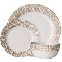 Premier Housewares Avie Casablanca Natural 12-Piece Dinner Set