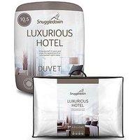 Snuggledown Of Norway Luxurious Hotel 10.5 Tog Duvet And 4 Pillows Bundle - White