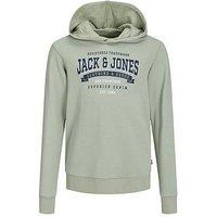 Jack & Jones Junior Boys Logo 2 Colour Sweat Hoody - Desert Sage