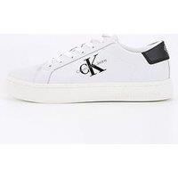 Calvin Klein Jeans Classic Cupsole Lace Up Trainer - White - Black