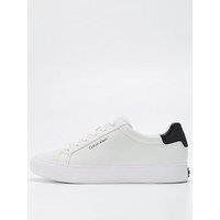 Calvin Klein Vulcanized Leather Trainers - White