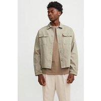 Jack & Jones Jack & Jones Two Pocket Denim Overshirt - Beige