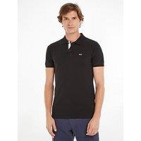 Tommy Jeans Cotton Slim Fit Polo T-Shirt - Black