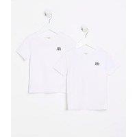 River Island Mini Mini Boys 2Pk T-Shirts - White