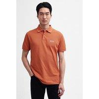 Barbour International International Essential Pique Tailored Polo Shirt - Orange
