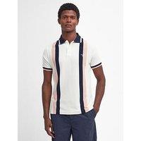 Barbour Howdon Stripe Tailored Fit Polo Shirt - Off White