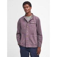 Barbour Grindle Button Through Patch Pocket Overshirt - Purple
