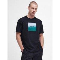 Barbour International Ombre Logo Relaxed Fit T-Shirt - Black