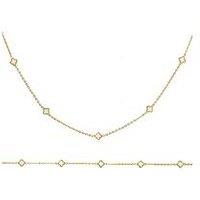 Say It With Luck Dainty Set Necklace And Bracelet - Gold & Pearl