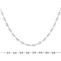 Say It With Kiss Tennis Necklace And Bracelet Set