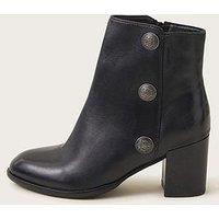 Monsoon Military Button Boot - Black