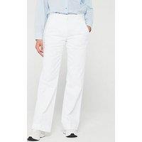 Calvin Klein Cotton Twill Trousers - White