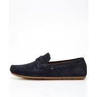 Tommy Hilfiger Casual Suede Driver Shoe - Navy