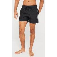 Tommy Hilfiger Medium Drawstring Swim Shorts - Black