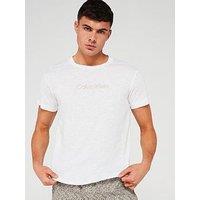 Calvin Klein Crew Neck Logo T-Shirt - White
