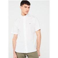 Tommy Hilfiger Flex Poplin Regular Fit Short Sleeve Shirt - White