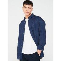 Tommy Hilfiger Pigment Dyed Regular Fit Shirt - Navy