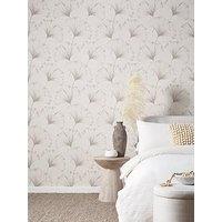 Michelle Keegan Home Taupe Gingko Flower Print Wallpaper