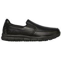 Skechers Work Nampa Groton Slip Resistant Slip On Trainers - Black