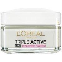 L'Oreal Paris Triple Active Day Moisturiser Dry And Sensitive Skin - 50Ml