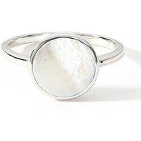 The Love Silver Collection Sterling Silver 10Mm Mother Of Pearl Signet Ring