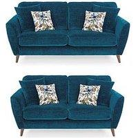 Very Home Antigua 3 Seater + 2 Seater Fabric Sofa Set (Buy & Save!)