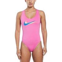 Nike Women'S Multi Logo Icon Crossback One Piece-Pink