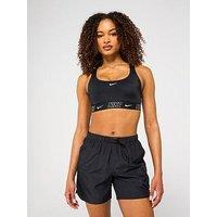 Nike Womens Logo Taping Racerback Bikini Top - Black
