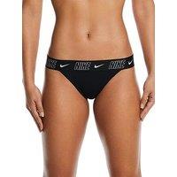 Nike Women'S Fusion Logo Tape Fitness Banded Bottom-Black