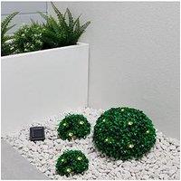 Streetwize Set Of 3 Solar Half Topiary Ball Light