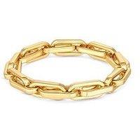 Jon Richard Gold Plated Polished Chain Stretch Bracelet