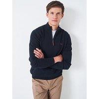 Crew Clothing Classic 1/2 Zip Knit - Navy