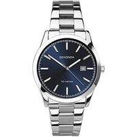 Sekonda Mens Taylor Silver Stainless Steel Bracelet 41Mm Analogue Watch