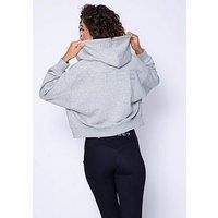 Aytee7 Womens Authentic Oversized Zip Hoodie - Grey