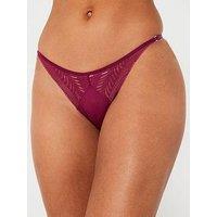 Calvin Klein Lace Thong - Purple