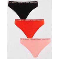 Tommy Jeans Essentials 3 Pack Thong - Multi
